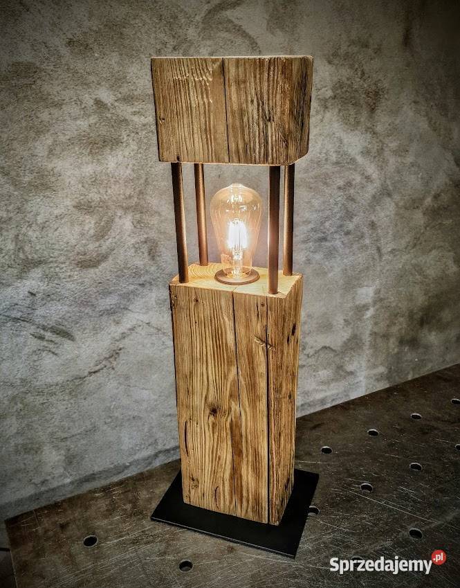 Lampa loft belka z belki drewniana NA WYMIAR Bartoszyce