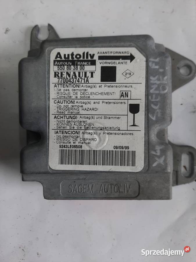 Renaut Scenic Sensor sterownik moduł poduszek Ksawerów