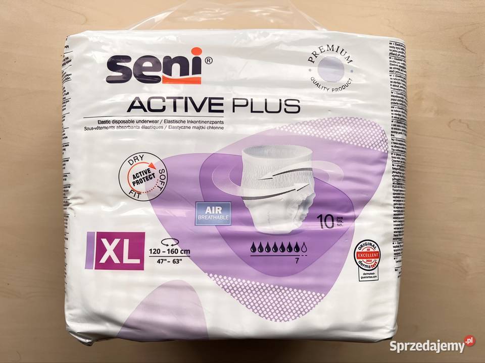 Seni Active Plus XL Majtki chłonne 17 opakowań