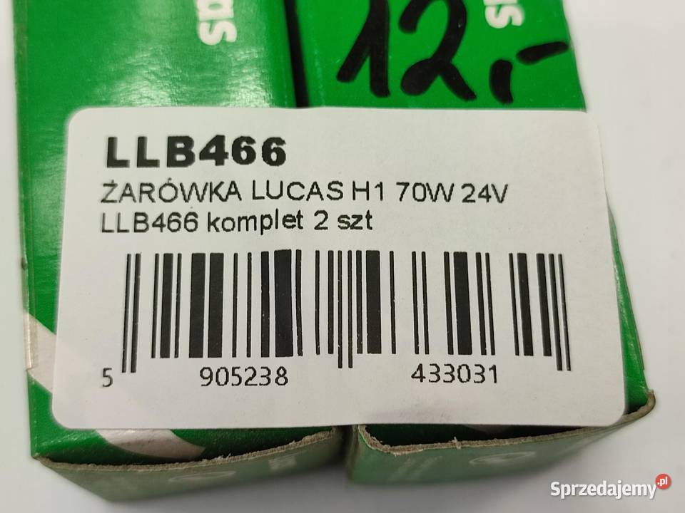ŻARÓWKA KOMPLET 2 LUCAS H1 70W 24V P145s LLB466 lubelskie