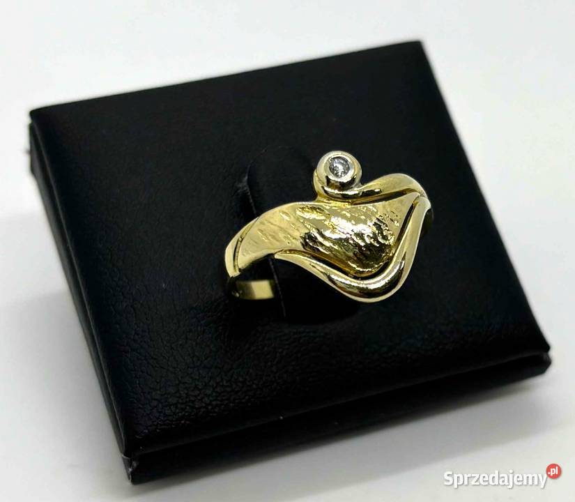 Złoty Pierścionek z Diamentem pr 585 283g R22 warmińsko-mazurskie Elbląg