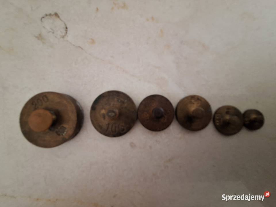 Zestaw odważników w drewnianym etui Vintage Gdańsk