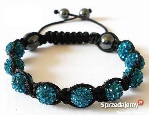 Bransoletka shamballa makrama swarovski 9 kulek Galanteria i dodatki