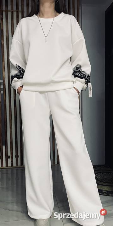 Mega modny komplet damski 2w1 sweter spodnie