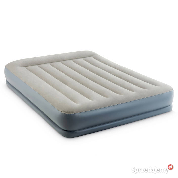 Materac dmuchany 203x152 do spania z pompką 30cm