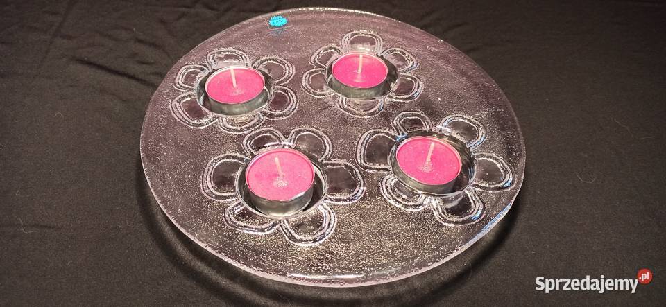 Finlandia szkło artystyczne MERI LASI świecznik Jasień sprzedam