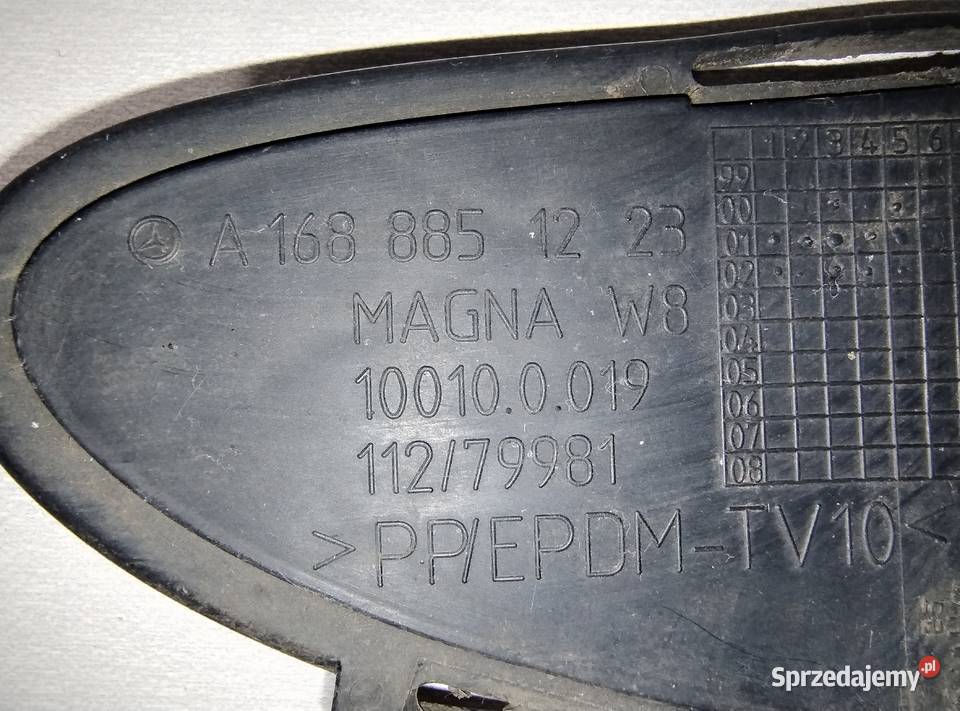 Kratka środkowa zderzaka Mercedes AKlasa Katowice