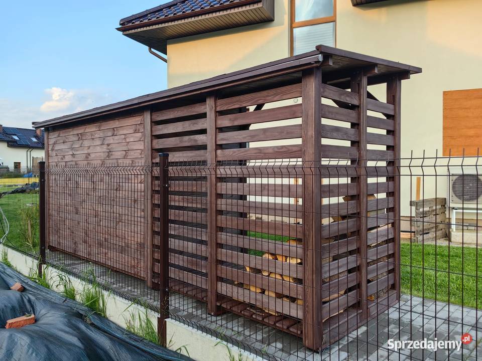 Domek ogrodowy drewniany 3x15m z drewutnią na Kalety