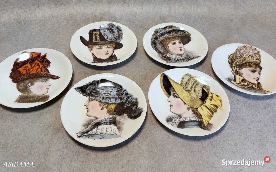 Porcelaine De Paris Zestaw talerzy Kapelusze Antyki, Sztuka, Kolekcje Dobrzany sprzedam