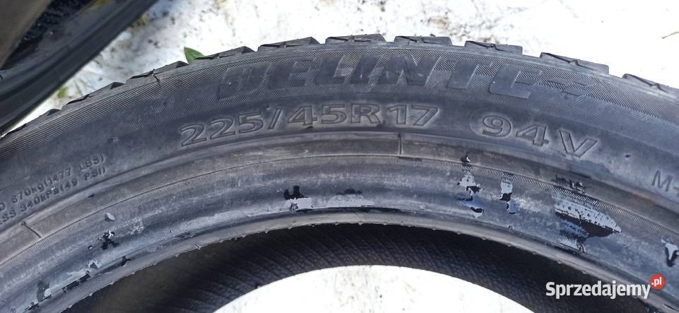 2 opony zimówki Delinte 2254517r 6mm 18r Imielin