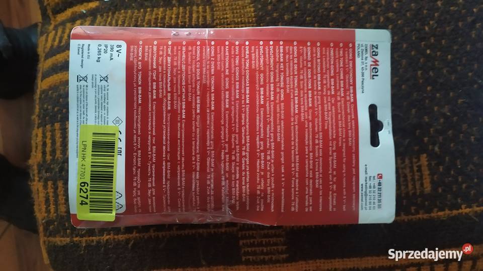 Dzwonek do domu 2 tonowy firmy Zamel Gołowierzchy sprzedam