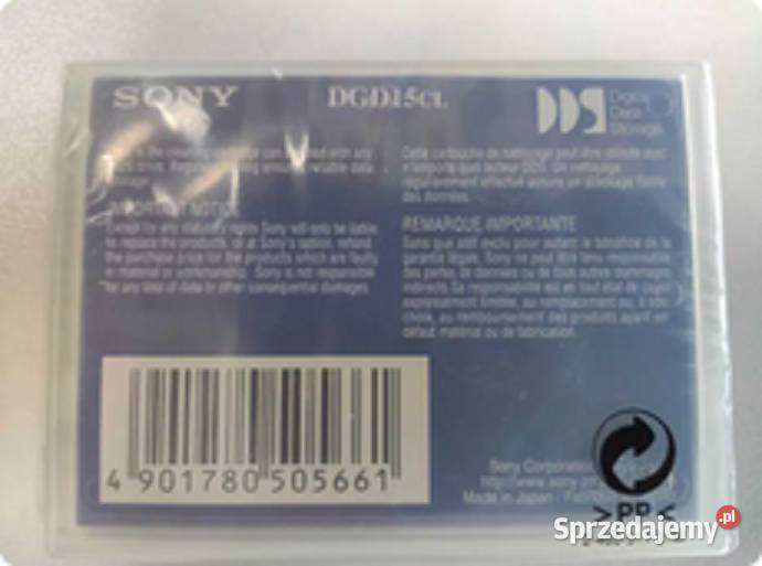 Taśma czyszcząca Sony DGD15CL CLEANING CARTRIDGE Szadek