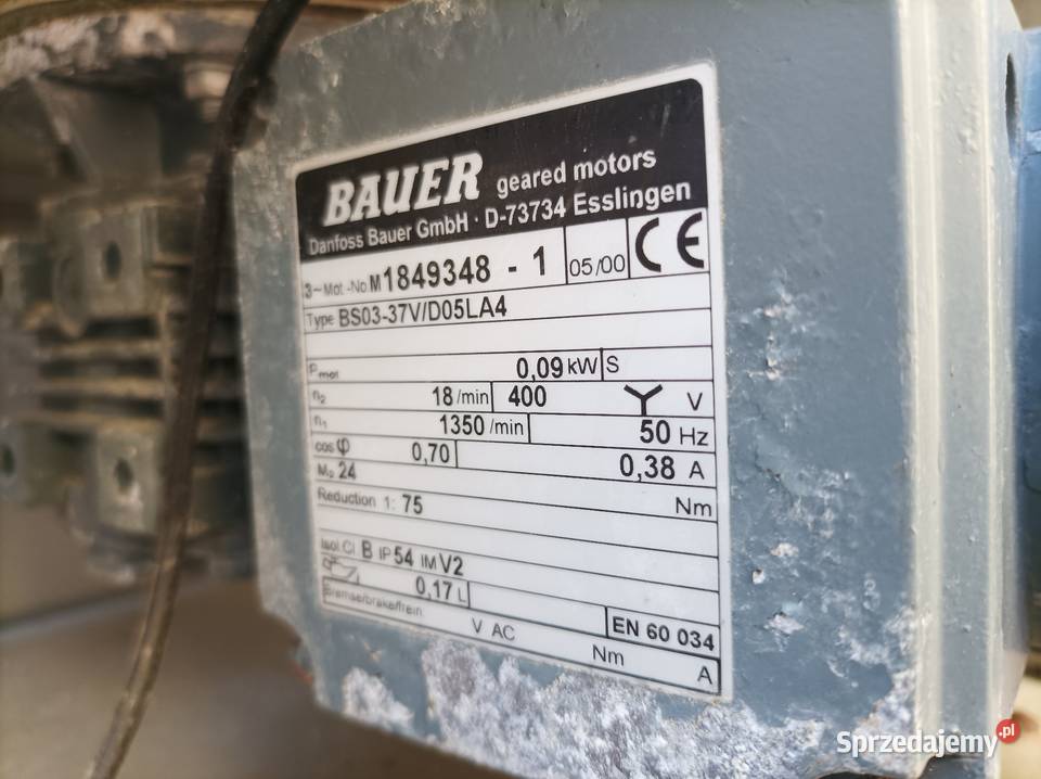 Motoreduktor Bauer typ BS0337V D05LA4