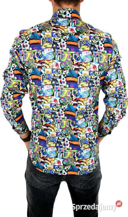 GIOVANNI PERA Koszula Męska K006 Grafitti Rozmiar L Ostrów Wielkopolski sprzedam