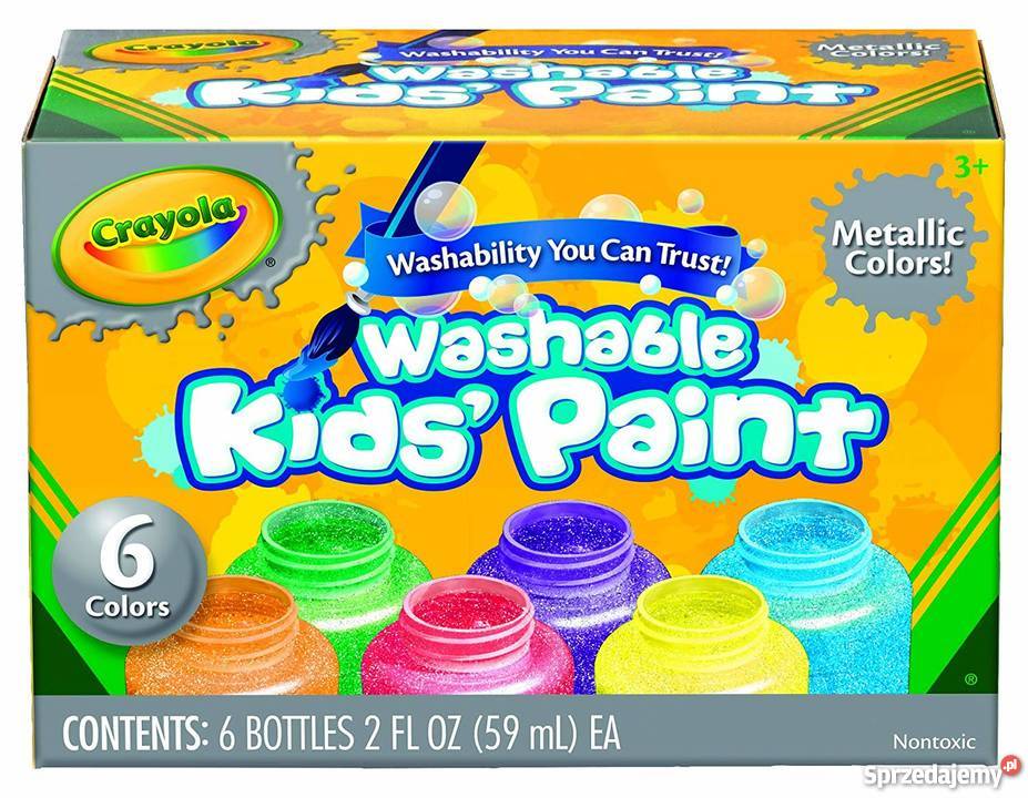 Farby Farbki Crayola 6 Kolorów Metaliczne