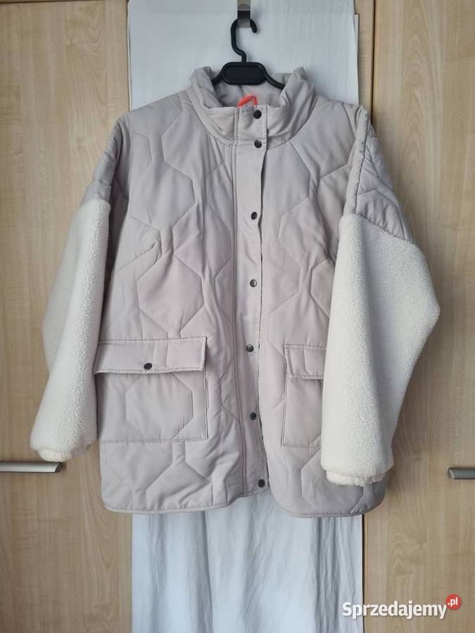 Kurtka pikowana ocieplana szara Kurtki i płaszcze warmińsko-mazurskie Ruciane-Nida