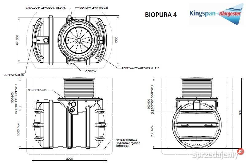 OCZYSZCZALNIA BIOLOGICZNA KINGSPAN BIOFICIENT 4 dolnośląskie sprzedam