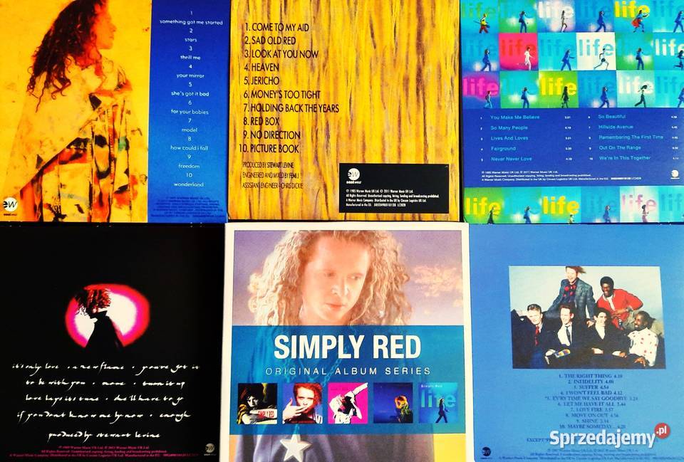 Zestaw 5 Płytowy Albumy CD SIMPLY RED Wersja CD Katowice sprzedam
