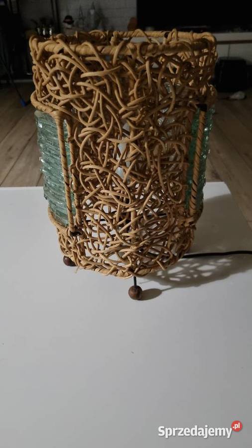 Lampa Stołowa Z Wikliny Vintage Wola Podłężna