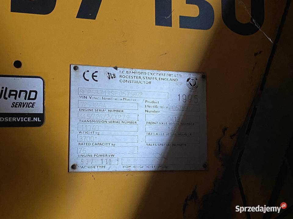 Ładowarka teleskopowa JCB 537130 Łazory sprzedam