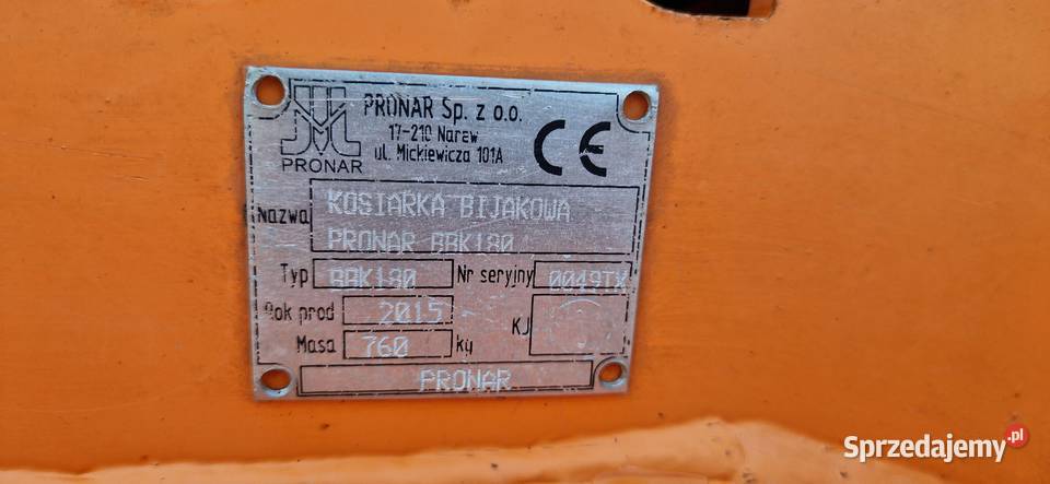 Kosiarka bijakowa tylno boczna mulczer Pronar Rybnik sprzedam