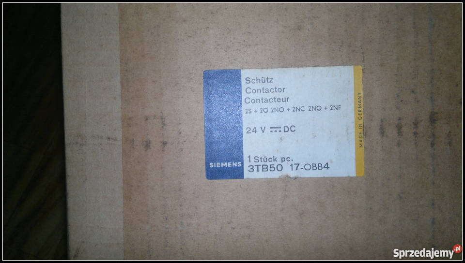 Stycznik 3TB50 Siemens 24V DC 160A 17OBB4 Dąbrowa Górnicza