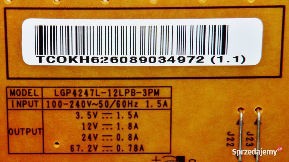 Moduł zasilacza telewizora LG 47LM640S Bydgoszcz