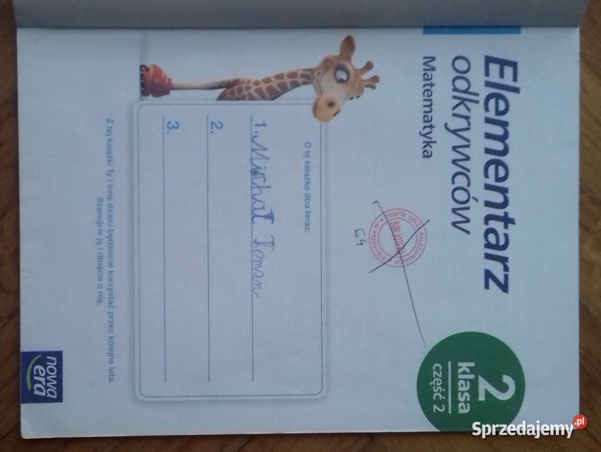 Elementarz odkrywców Matematyka 2 kl część 2 Przemyśl sprzedam