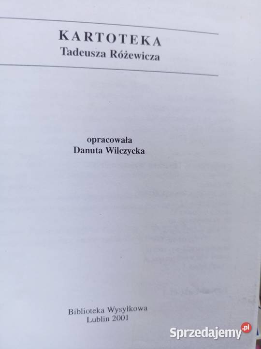 Kartoteka Różewicz unikat okazy Księgarnia Praga mazowieckie Warszawa