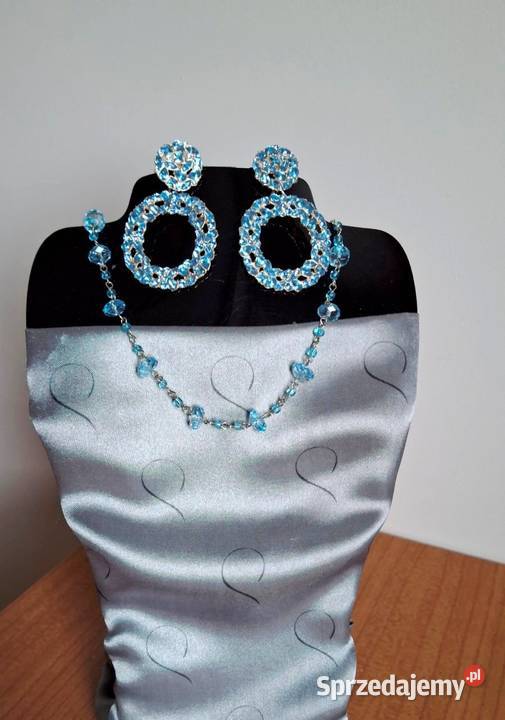 Sprzedam piękny zestaw naszyjnik i kolczyki Lublin sprzedam