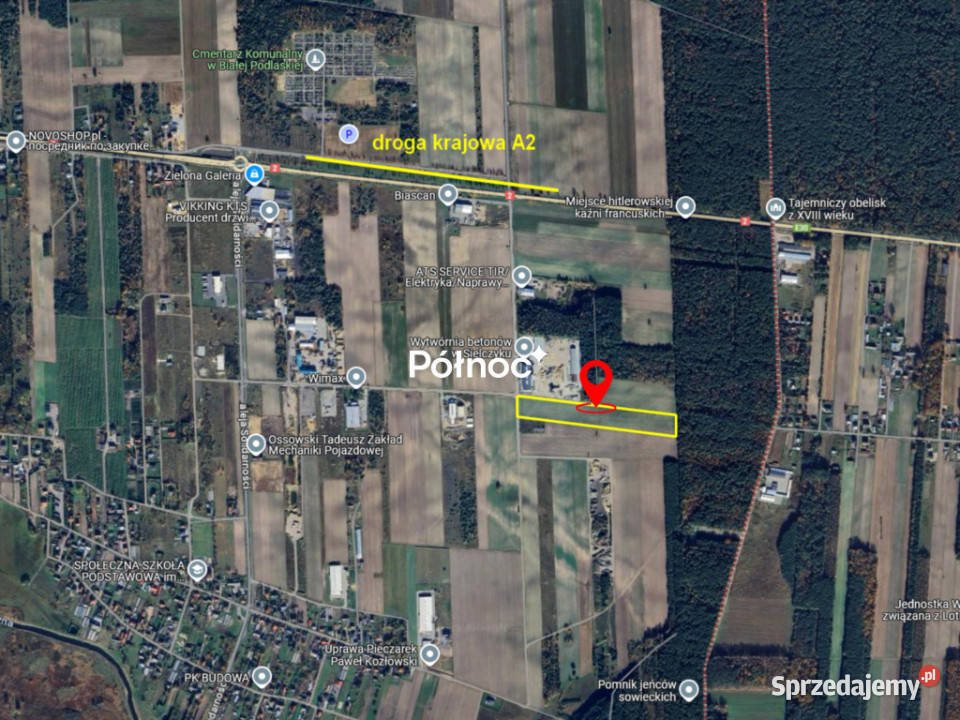 Działka przemysłowa w Białej Podlaskiej Sprzedaż lubelskie Biała Podlaska