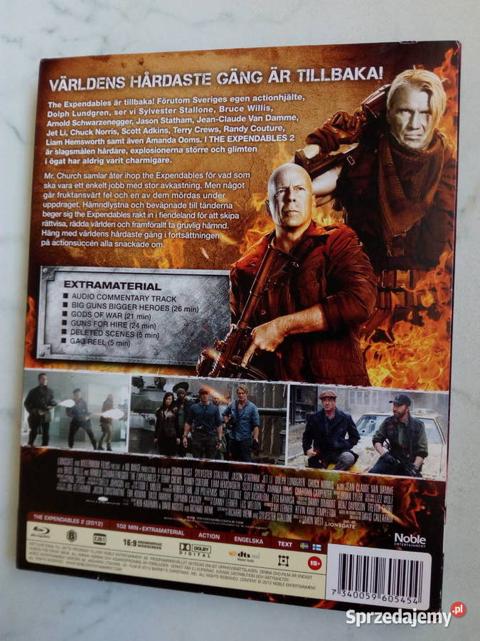 Film THE EXPENDABLES 2 Bluray Disc Puławy