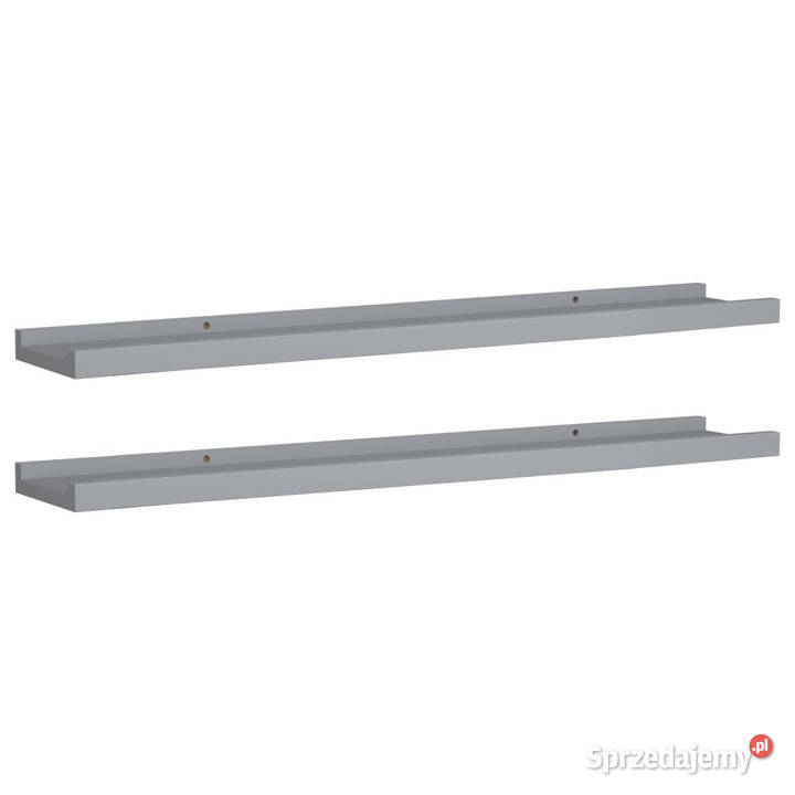Półki ścienne na zdjęcia 2 szare 80x9x3 MDF Warszawa