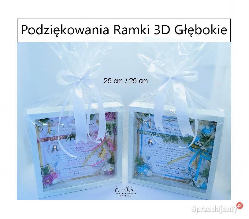 Ramki Głębokie 3D podziękowania chrzestnych Zielona Góra