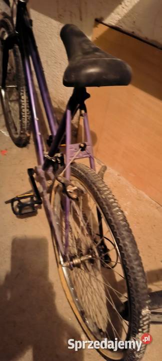 Rower damski 15 fioletowo czarny Miejskie wielkopolskie Konin sprzedam