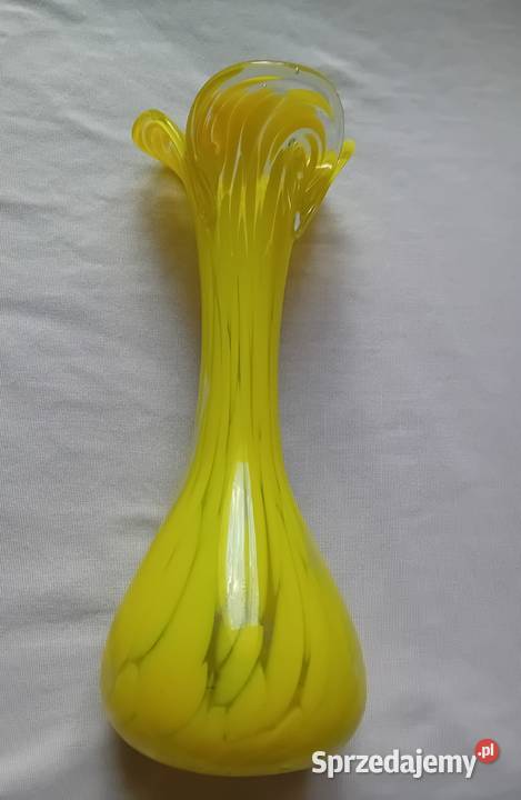Ręcznie formowany wazon ze szkła Spatter Glas Porcelana i szkło wielkopolskie Koźminek sprzedam
