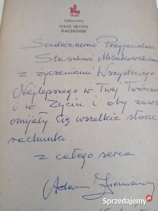Nasz słony rachunek Ziemianin książki autografy literatura piękna - proza polska Warszawa