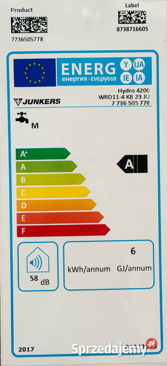 Piecyk gazowy Junkers Hydro 4200WRD 11 4KB23 wielkopolskie Poznań sprzedam