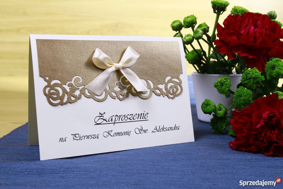 Piękne zaproszenia na chrzest komunię urodziny Pozostałe mazowieckie
