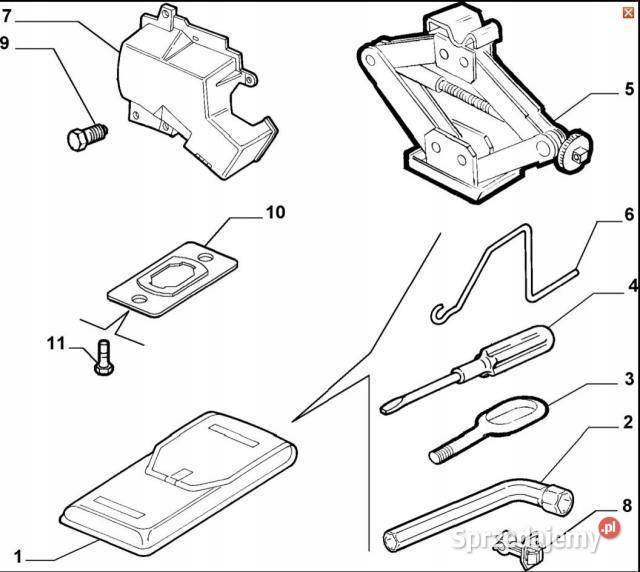 FIAT MULTIPLA 9810 MOCOWANIE LEWARKA BAGAŻNIKA
