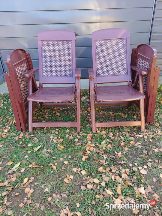 Komplet krzeseł ogrodowych regulowanych