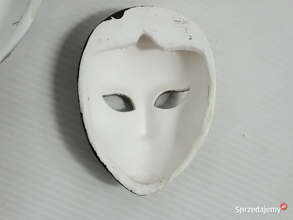 Zestaw ceramicznych masek weneckich ozdoba Biłgoraj