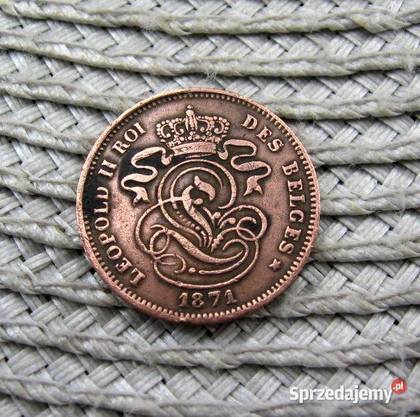 Belgia 2 Centymy 1871r Napis Francusku Kalisz sprzedam