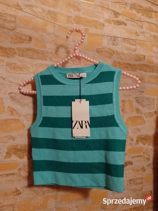 38M ZARA Krótka Bluzka dzianinowa z Madrytu NOWA sprzedam