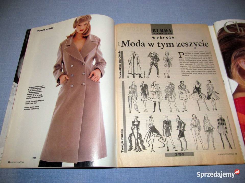 Burda International Jesień 1995 moda szycie Skępe