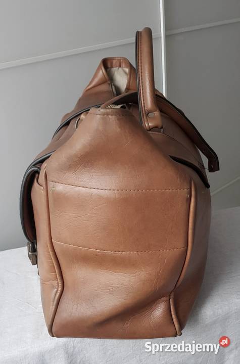 Vintage stara torba skórzana do renowacji