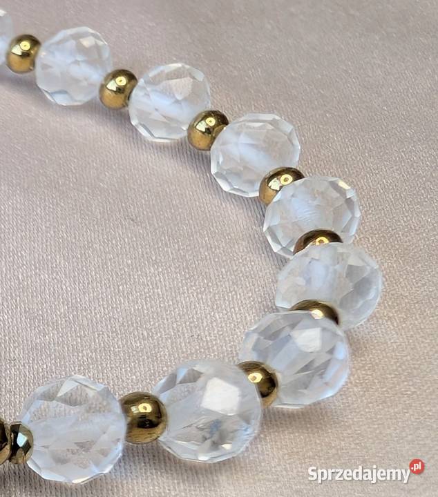 Bransoletka różaniec kamienie kryształ górski