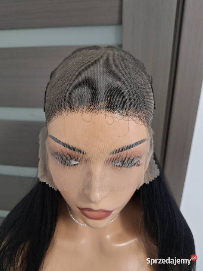 Czarny długi koronkowy peruk Nakrycia głowy Malbork