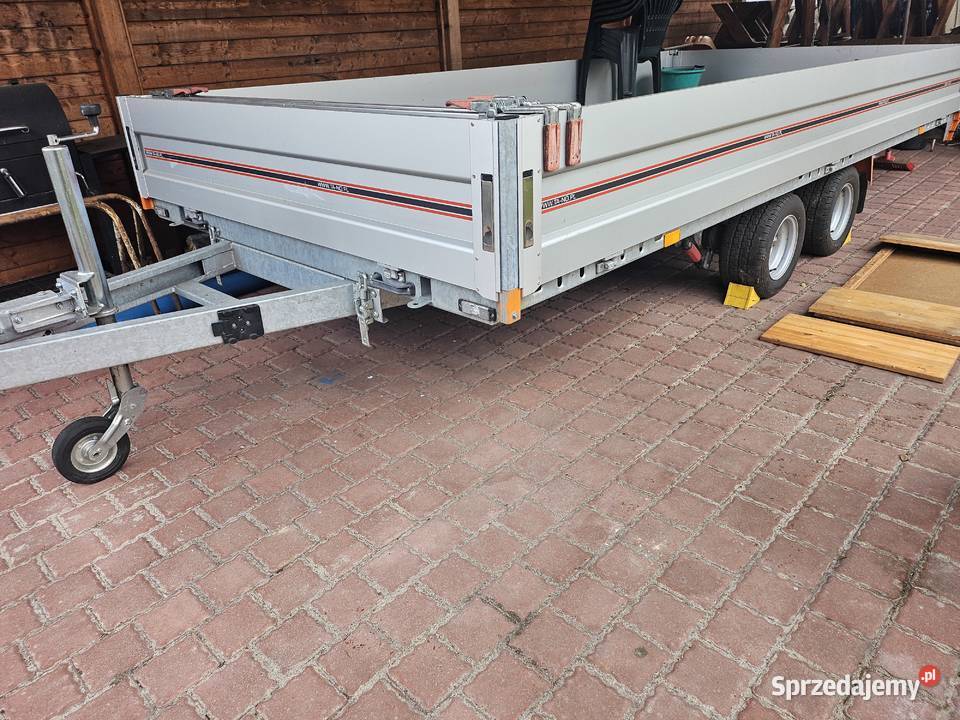 Przyczepa dwuosiowa platforma laweta uchylna lawety lubuskie Czerwieńsk