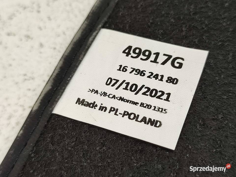 WYKŁADZINA MATA BAGAŻNIKA CITROEN C5 X E43 2021